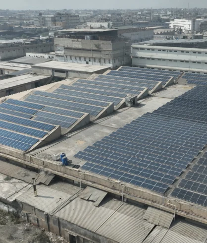 Another view of the Summit Industries solar installation