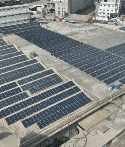Another view of the Summit Industries solar installation