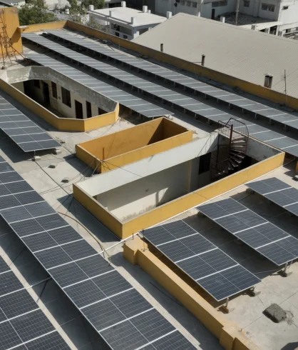 Another view of the Wonder Bread solar installation